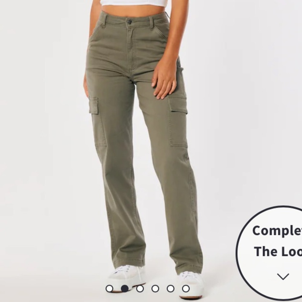 NWT Hollister High Rise Utility Dad Cargo Pants